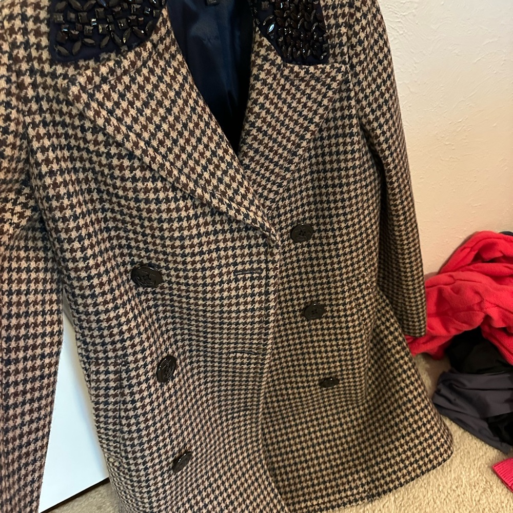 J.Crew jewel collar coat - size 4